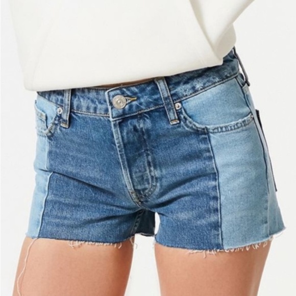 BDG Retro Color Block Patchwork Denim Shorts 70’s - Picture 4 of 10